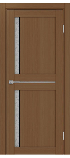 Межкомнатная дверь Турин_523АПС.221 молдинг алюм.чёрн.60  Орех NL