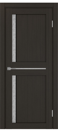 Межкомнатная дверь Турин_523АПС.221 молдинг алюм.чёрн.60  Венге FL