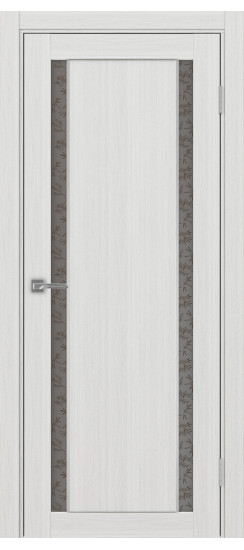 Межкомнатная дверь Турин_522АПС.212 молдинг алюм.хром.60  Ясень серебристый