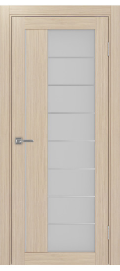 Межкомнатная дверь Турин_524АСС.22 молдинг алюм.хром.60  Дуб беленый FL