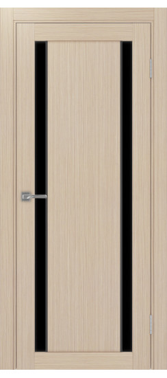 Межкомнатная дверь Турин_522AПП.212 молдинг алюм.чёрн.60  Дуб беленый FL