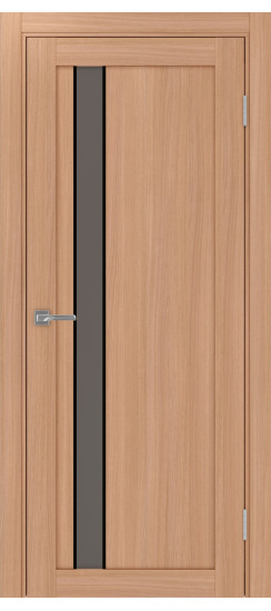 Межкомнатная дверь Турин_528AПС.121 молдинг алюм.чёрн.60  Ясень тёмный