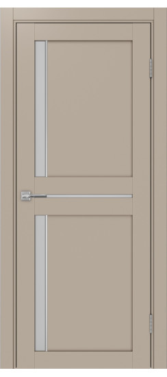 Межкомнатная дверь Турин_523АПС.221 молдинг алюм.хром.60  Мокко