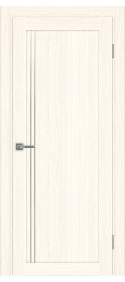 Межкомнатная дверь Турин_566АПП.111 молдинг алюм.хром.35  Ясень светлый