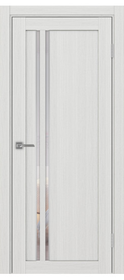 Межкомнатная дверь Турин_525АПС.121 молдинг алюм.хром.60  Ясень серебристый