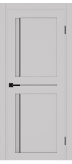 Межкомнатная дверь Турин_523АПС.221 молдинг алюм.чёрн.60  Пепельный