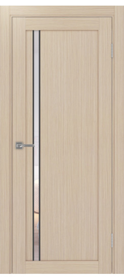 Межкомнатная дверь Турин_527АПС.121 молдинг алюм.чёрн.35  Дуб беленый FL