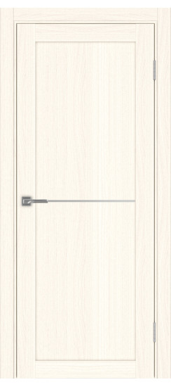 Межкомнатная дверь Турин_502АПП.11 молдинг алюм.хром.35  Ясень светлый