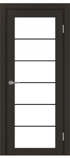 Межкомнатная дверь Турин_501АСС.2 молдинг алюм.чёрн.30  Венге FL