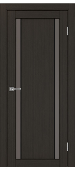 Межкомнатная дверь Турин_522АПС.212 молдинг алюм.чёрн.60  Венге FL
