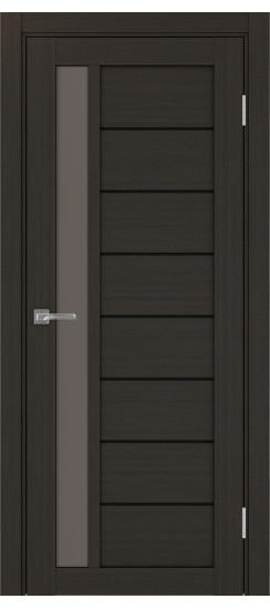 Межкомнатная дверь Турин_554АПП.21 молдинг алюм.чёрн.60  Венге FL