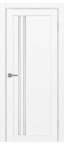Межкомнатная дверь Турин_525АПС.121 молдинг алюм.хром.60  Белый снежный