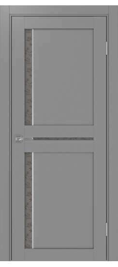 Межкомнатная дверь Турин_523АПС.221 молдинг алюм.хром.60  Серый
