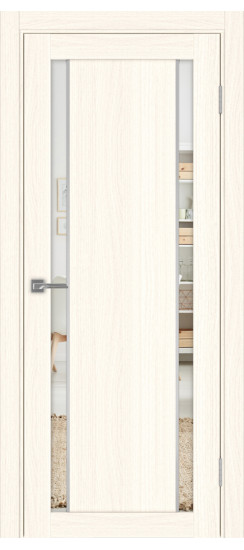 Межкомнатная дверь Турин_522AПП.212 молдинг алюм.хром.60  Ясень светлый