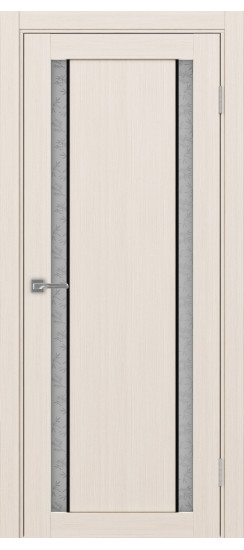 Межкомнатная дверь Турин_522АПС.212 молдинг алюм.чёрн.60  Ясень перламутровый