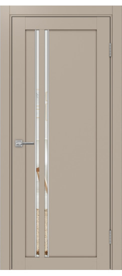 Межкомнатная дверь Турин_525АПС.121 молдинг алюм.хром.60  Мокко