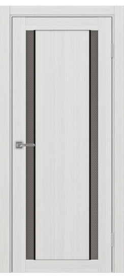 Межкомнатная дверь Турин_522АПС.212 молдинг алюм.чёрн.60  Ясень серебристый