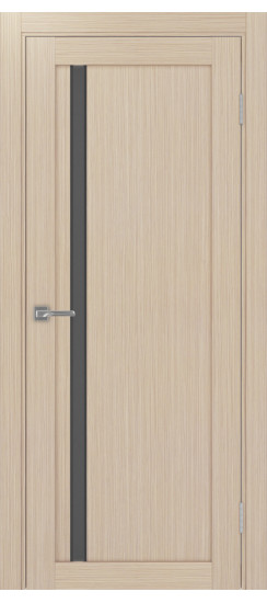 Межкомнатная дверь Турин_527АПС.121 молдинг алюм.чёрн.35  Дуб беленый FL