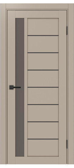 Межкомнатная дверь Турин_554АПП.21 молдинг алюм.чёрн.60  Мокко