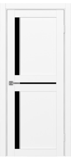 Межкомнатная дверь Турин_523АПП.221 молдинг алюм.хром.60  Белый снежный