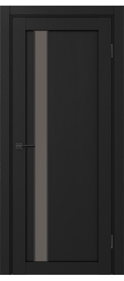 Межкомнатная дверь Турин_528AПС.121 молдинг алюм.чёрн.60  Антрацит