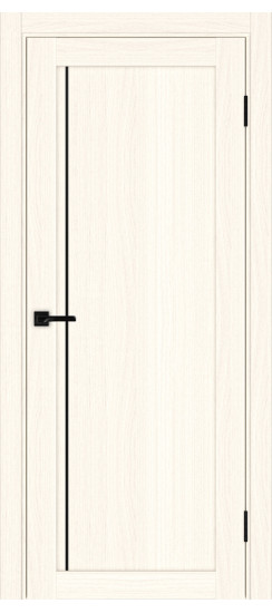 Межкомнатная дверь Турин_565АПП.11 молдинг алюм.чёрн.35  Ясень светлый