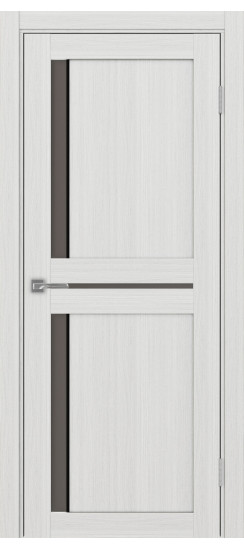 Межкомнатная дверь Турин_523АПС.221 молдинг алюм.чёрн.60  Ясень серебристый