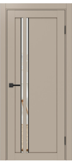 Межкомнатная дверь Турин_525АПС.121 молдинг алюм.чёрн.60  Мокко