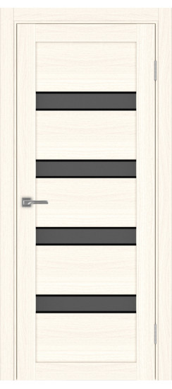 Межкомнатная дверь Турин_505AПC.12 молдинг алюм.чёрн.30  Ясень светлый
