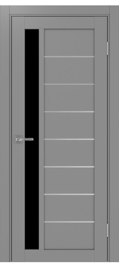 Межкомнатная дверь Турин_554АПП.21 молдинг алюм.хром.60  Серый