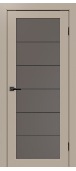 Межкомнатная дверь Турин_501АСС.2 молдинг алюм.чёрн.30  Мокко