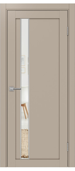 Межкомнатная дверь Турин_528AПП.121 молдинг алюм.хром.60  Мокко