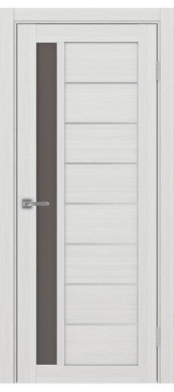 Межкомнатная дверь Турин_554АПП.21 молдинг алюм.хром.60  Ясень серебристый