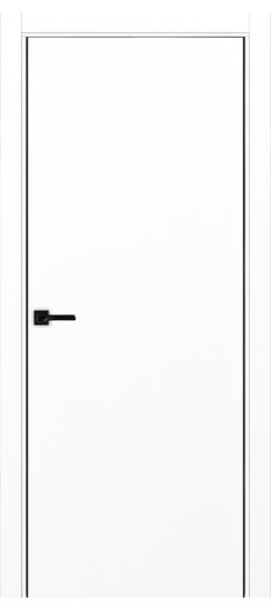 Неаполь_201.35  Белый снежный (цвет кромки: алюм.чёрн., алюм. кромка: С двух сторон)