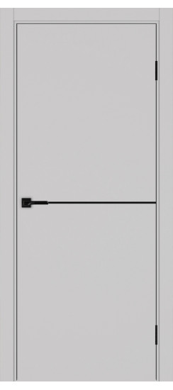 Неаполь_202 молдинг алюм.чёрн.35  Пепельный (ПВХ: Чёрная кромка)