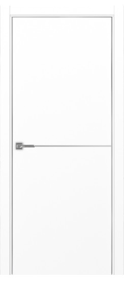 Неаполь_202 молдинг алюм.хром.35  Белый снежный (алюм. кромка: С двух сторон)