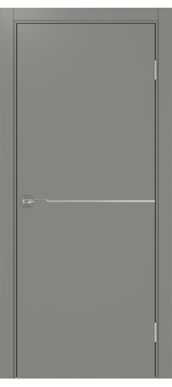 Неаполь_202 молдинг алюм.хром.35  Серый (ПВХ: Чёрная кромка)