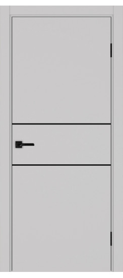 Неаполь_203 молдинг алюм.чёрн.35  Пепельный (ПВХ: Чёрная кромка)