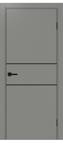 Неаполь_203 молдинг алюм.чёрн.35  Серый (ПВХ: Чёрная кромка)