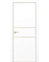 Неаполь_203 молдинг алюм.золото ЭКО-шпон Белый снежный