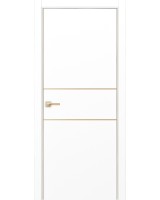 Неаполь_203 молдинг алюм.золото ЭКО-шпон Белый снежный