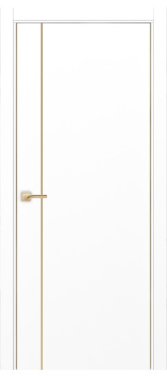 Неаполь_204 молдинг алюм.золото.30  Белый снежный (алюм. кромка: С двух сторон)