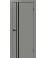 Неаполь_205 молдинг алюм.чёрн. ЭКО-шпон Серый