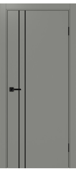 Неаполь_205 молдинг алюм.чёрн.30  Серый