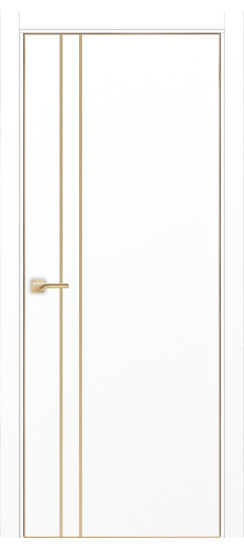 Неаполь_205 молдинг алюм.золото.30  Белый снежный (алюм. кромка: С четырех сторон)