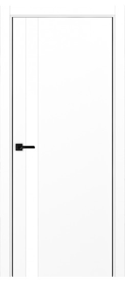 Неаполь_211.35  Белый снежный (стекло: LACбелый, цвет кромки: алюм.чёрн., алюм. кромка: С двух сторон)