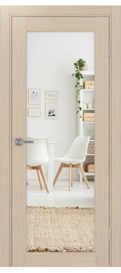 Парма_401.2.30  Дуб беленый FL-Зеркало/Дуб беленый Эко-шпон FL (стекло: Зеркало/Щит)