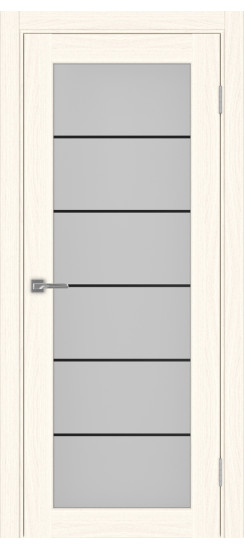 Парма_401АСС.2 молдинг алюм.чёрн.30  Ясень светлый (заполнение: Мателюкс)