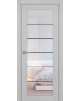 Парма_401АСС.2 молдинг алюм.чёрн. ЭКО-шпон Дуб серый FL