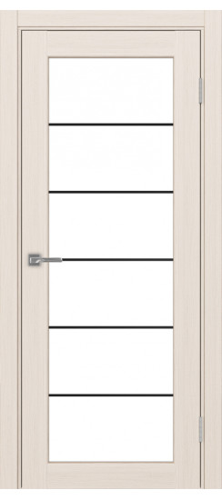 Парма_401АСС.2 молдинг алюм.чёрн.60  Ясень перламутровый (стекло: LACбелый)